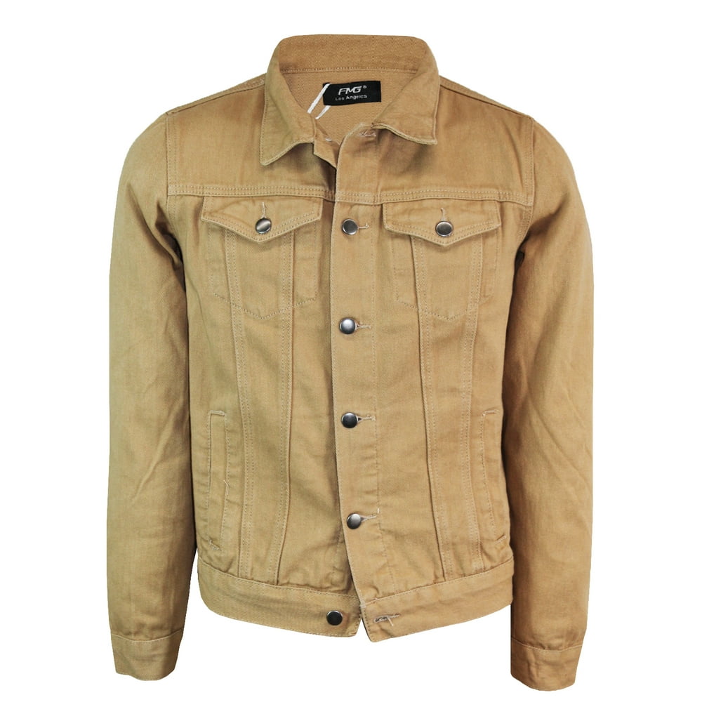 tan jean jacket with fur