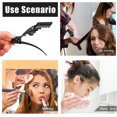 thumbnail image 5 of 5 pinzas de cocodrilo para el cabello, pinzas para el cabello para mujeres con agarre antideslizante para peinado, salón, uso doméstico, cabello grueso y fino (negro) Sailing Electrónica, 5 of 5
