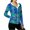 Blue, variant on Womens Tropical Palm Tree Print Hooded Jacket Comfort Casual Sun Protection White Lined Long Sleeve Full Zip Outerwear Lightweight Loose Fit Sport Cardigan