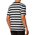 thumbnail image 3 of INSPIRE CHIC Striped T-Shirt for Men's Stripes Short Sleeve Tee Top Crew Neck Casual t Shirt S Black White, 3 of 6