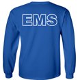 thumbnail image 2 of Fair Game EMS Long Sleeve Shirt, Emergency Medical Services Graphic Tee-Royal-Large, 2 of 4