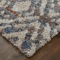 thumbnail image 4 of HomeRoots 514494 9 x 12 ft. Ivory Gray & Taupe Geometric Power Loom Stain Resistant Rectangle Area Rug, 4 of 5