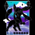 thumbnail image 2 of Women's Pokemon Glaceon Neon Light Graphic T-Shirt, 2 of 4