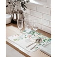 thumbnail image 3 of Pastoral Green Dish Drying Mat 16x18 inch Eucalyptus Leaf Red Fruit Watercolor Botanical Super Absorbent Microfiber Dish Drying Pad for Kitchen Countertops Sink Dish Drainer Racks Bar Mats 2 Pack, 3 of 8