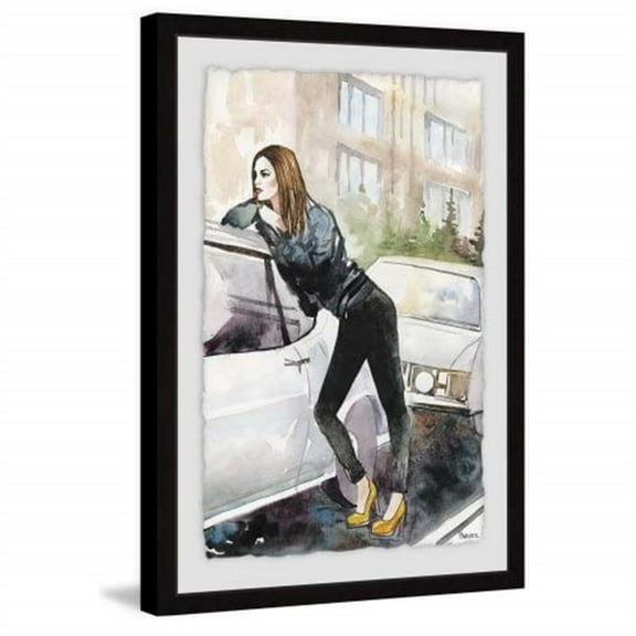 Waiting in Traffic Framed Painting Print
