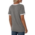 thumbnail image 5 of MOSHU Color Block Womens T-shirts Round Neck Shirts for Women Short Sleeve Loose Fit Women Tops, 5 of 11