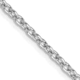 thumbnail image 3 of 14K White Gold 2.4mm Cable Chain Necklace Size 22, 3 of 4