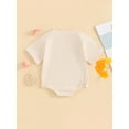 thumbnail image 4 of Bagilaanoe Newborn Baby Girl Boy Summer Rompers Letter Print Short Sleeve Bodysuits 3M 6M 12M 18M Infant Casual One Piece Short Jumpsuit, 4 of 8