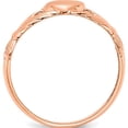 thumbnail image 3 of 14K Rose Gold Polished Claddagh Ring (Size 7) Made In United States k5933, 3 of 6