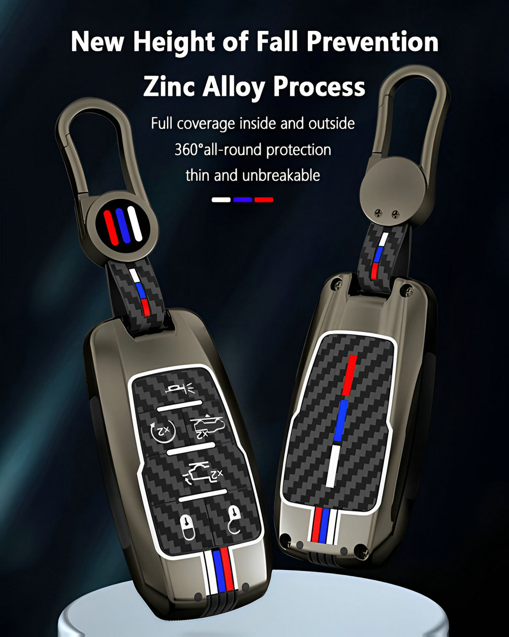 YONUFI Car Key Fob Cover Case for Dodge Ram 1500 2500 3500 Remote