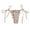 Beige, variant on Women's Lace Thong Panties Low Rise T Back G String Underwear with Tie Side Straps and Hollow Out Design Pure Desire Style Comfortable Breathable Soft Stretchable