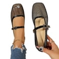 thumbnail image 4 of Miluxas Women's Mesh Ballet Flats Comfortable Dressy Trendy Square Closed Toe Mary Jane Flat Shoes Black 8.5(41), 4 of 9