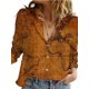 thumbnail image 3 of Camisas Vintage con estampado de mapa del mundo para mujer, blusas informales de manga larga con cuello vuelto y botonadura única, novedad de otoño, 2021, 3 of 4