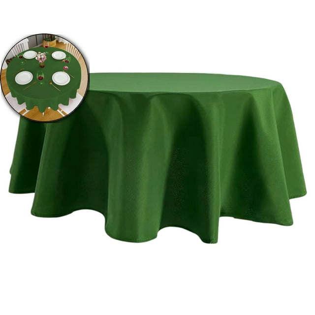 Dvruxg Nappe Ronde 70 Pouces Imperméable, Tissu Polyester Résistant aux Plis, Nappe Lavable Anti-Éclaboussures pour Fêtes, Camping, Pique-Nique, Banquet, Intérieur et Extérieur