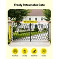 thumbnail image 2 of VEVOR Double Folding Security Gate, Lockable Scissor Gate with 360° Swivel Casters, Outdoor Barricade Steel Retractable Gates, for Entry Security, Garage, Warehouse & Pool, 155.12 x 86.81 in (W x H), 2 of 9