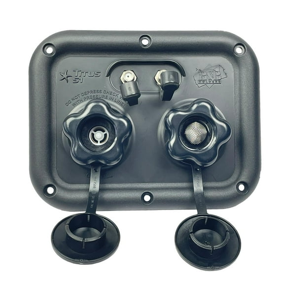 B&B Molders RV Titus Panel-S Series S1 (City Fill, Winterization, 2 Coax), Black