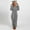 Gray, variant on S-5XL Winter Fleece Warm Romper Onesie for Women 2024 Solid Cute Cat Ear Hooded Jumpsuit Plus Size Zip Up Pajamas