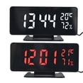 thumbnail image 1 of 2 relojes digitales USB automáticos de 12/24 horas, relojes eléctricos de gran temperatura, manualidades Blanco y rojo, 1 of 9