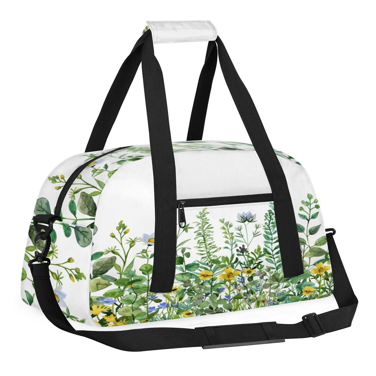 Herdesigns Spring Wildflowers Sports Duffle Bag for Women & Men, Gym Bag Dance Bag Overnight Bag Carry On Weekender Travel Bag