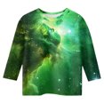 thumbnail image 3 of ZTKWD Boys Girls Tie Dye Shirt 3D Graphic T-Shirt Cool Crewneck 3/4 Sleeve Top Tees for Kids 6-16 Years, 3 of 3