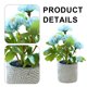 thumbnail image 3 of Bola de flores falsas, crisantemo, bonsái pequeño, decoración de escritorio, planta verde artificial, maceta de cemento en maceta, 3 of 5