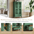 thumbnail image 7 of Tcbosik 2-Door Buffet Sideboard with Drawer, 55" Kitchen Cupboard with Adjustable Shelf, Modern Accent Cabinet, Storage Cabinet for Living Room, Dining Room, Antique Green, 7 of 7
