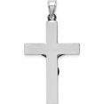 thumbnail image 4 of 14K White Gold Polished Crucifix Pendant (39 X 21) Made In Indonesia k6299, 4 of 6
