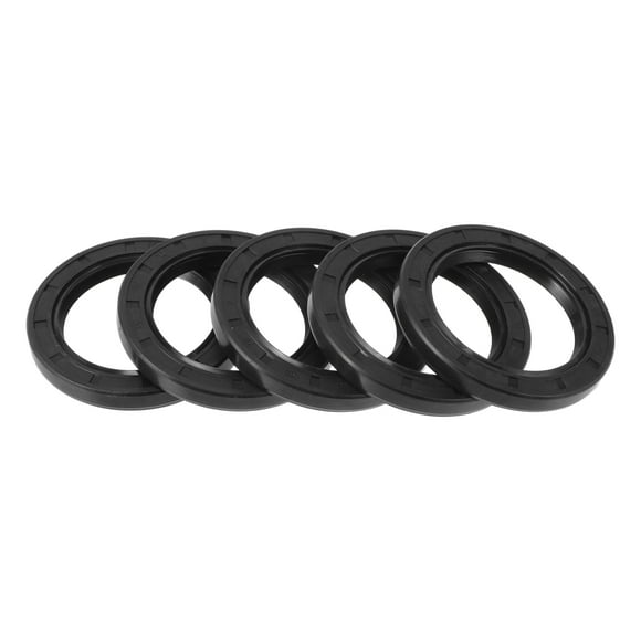 Sello de aceite universal TC de doble labio con resorte de acero Unique Bargains 50x70x8mm alta presión caucho NBR negro 5 Pcs