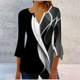 thumbnail image 2 of Blouses for women dressy casual Polyester,Spandex Soft Clothing M Black womens blouses, 2 of 5