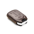 thumbnail image 3 of Vitodeco Genuine Leather Smart Key Fob Case with Leather Strap Compatible for GMC ACADIA, GMC TERRAIN (2017-2025 Models) - 5-Button, Brown, 3 of 5