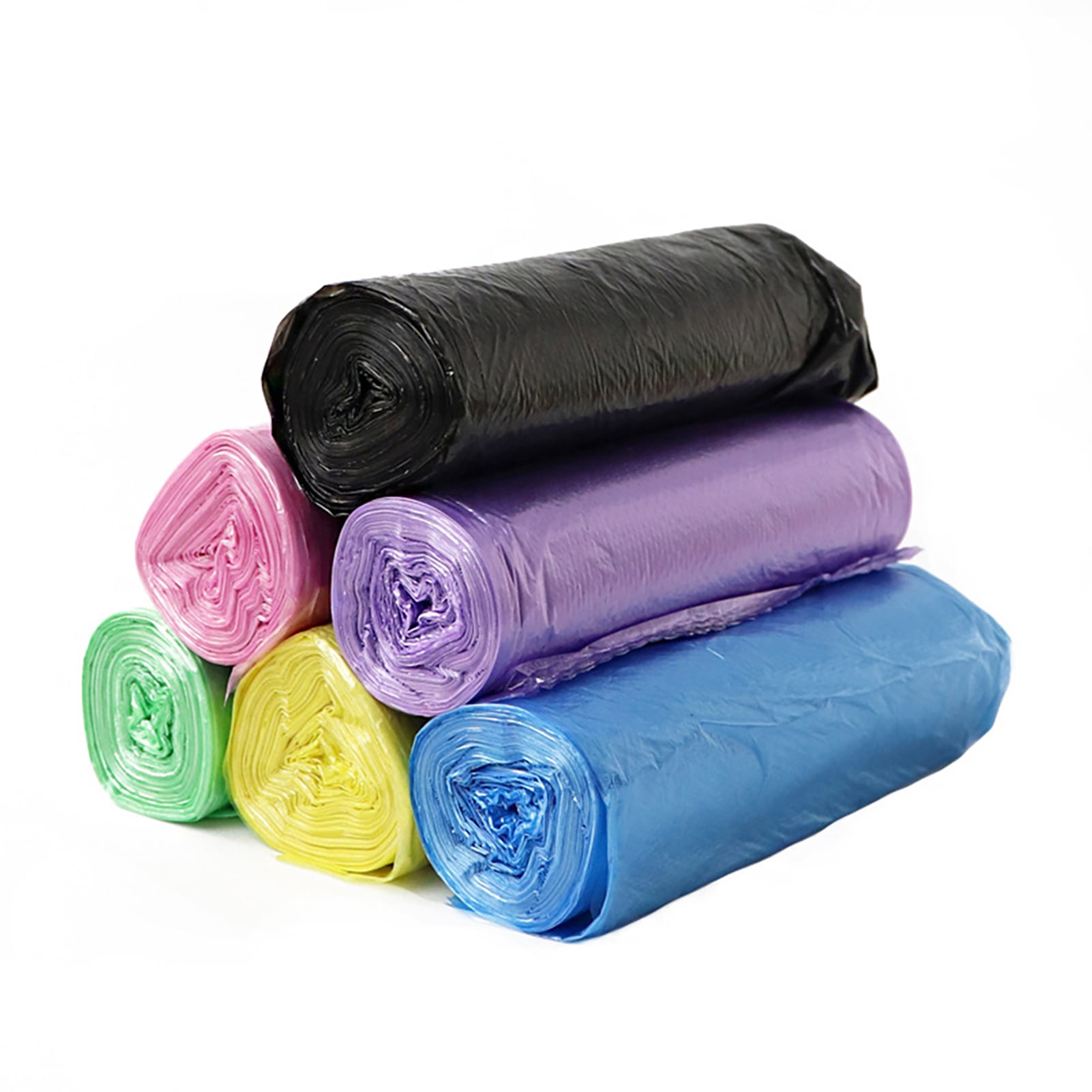 Walbest Small Trash Bags, Tear & Leak Resistant Small Garbage Bags, Flat Opening Large Capacity for Bathroom Bedroom Office Kitchen Trash Can-5 Rolls