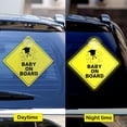 thumbnail image 2 of 2Pcs Baby on Board Car Warning, Baby and Child on Board Sticker, Removable Car Window Sign with Suction Cup Car Stickers, Baby Safety Awareness Warning Decal, Baby Sign car window sign, 2 of 7