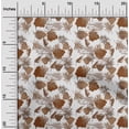 thumbnail image 2 of oneOone Velvet Brown Fabric Leaf With Abstract Texture Craft Projects Decor Fabric Printed By The Yard 58 Inch Wide, 2 of 5
