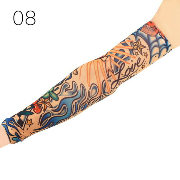1pcs New Designed Fashion Outdoor Sleeve Tattoo Sleeve Seamless Male And  Female Flower Arm Sun Comfortable Tattoo Sleeve M04888 Q2P1 