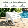 thumbnail image 4 of Folding Adirondack Ottoman set of 2, HDPE Outdoor Adirondack Chair Footrest for Outside Indoor,19.7in W,White(Set of 2), 4 of 7