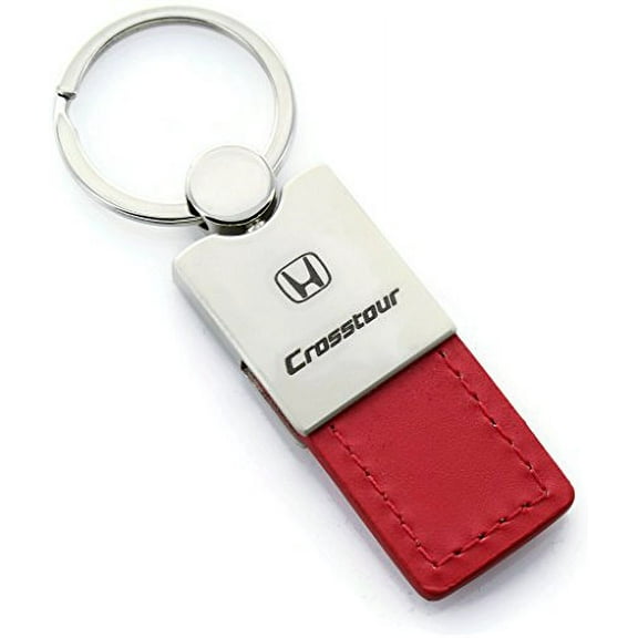 Honda Crosstour Keychain & Keyring - Duo Premium Red Leather