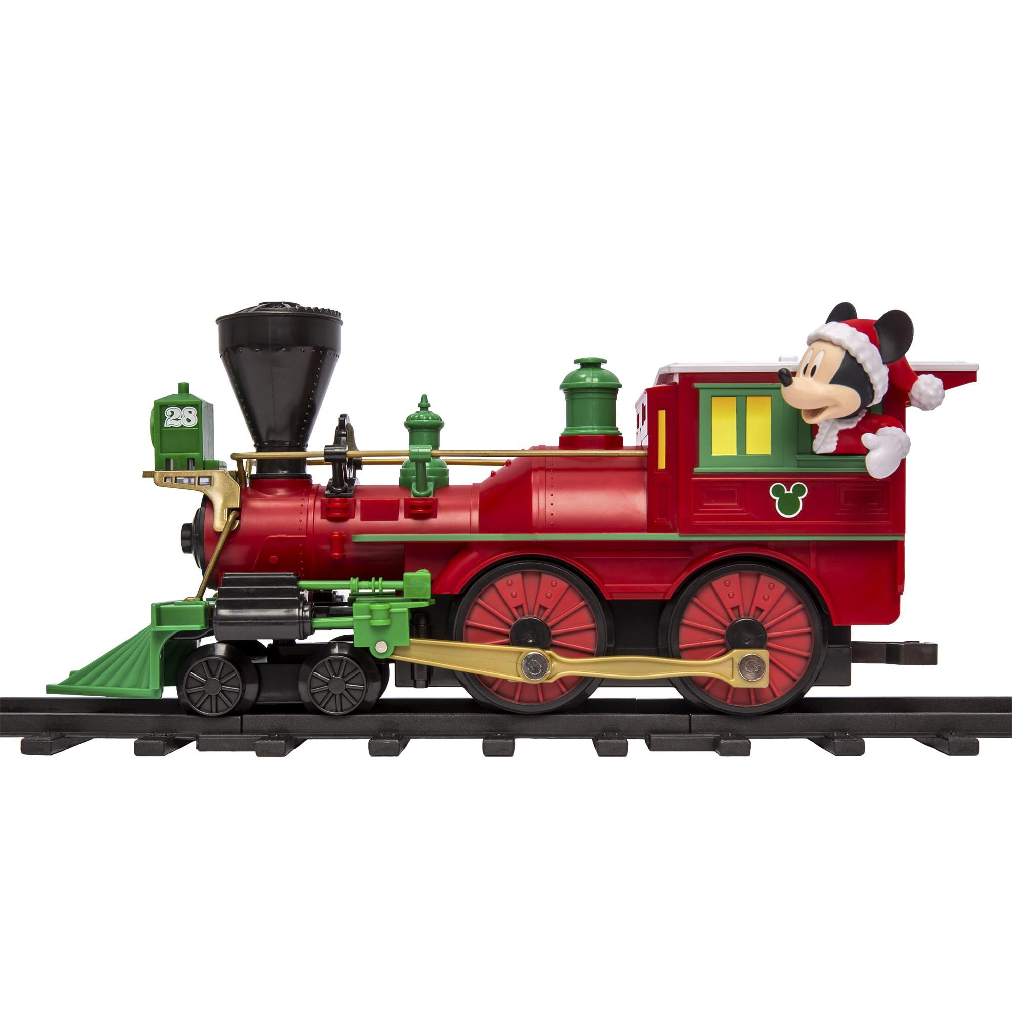 Lionel Disney Battery Operated Mickey Mouse Express Toy Train Set with Bluetooth, Locomotive, Train Cars, and Track with Authentic Train Sounds, Lights, and Water Vapor Smoke Effects