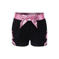 thumbnail image 3 of Haitryli Kids Girls Dance Shorts Metallic Bow Rhinestone Shorts For Gymnastics Ballet Dance Stage Performance Outfits Pink 14, 3 of 5