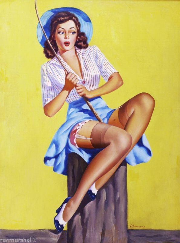 1940s Pin-Up Girl Tennis Player Picture Poster Print Art Pin Up