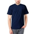 thumbnail image 3 of Sleepdown Casual T Shirt For Men 100% Cotton Value Pack Men T Shirt Classic Short Sleeves V Neck Tees, Pack of 3 - Medium, 3 of 5