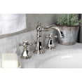 thumbnail image 4 of Kingston Brass FSC1979BX Metropolitan Widespread Bathroom Faucet with Brass Pop-Up, Polished Nickel, 4 of 8