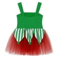thumbnail image 4 of Zaldita Girls Miss Santa Ice Skating Dance Costume Sleeveless Gymnastics Leotard Tutu Dress Green 10, 4 of 5