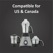 Preethi Mixer Grinder, 13 x 8.6 x 12.5 inches, Black, Silver