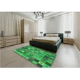 thumbnail image 5 of Ahgly Company Machine Washable Indoor Round Transitional Forest Green Area Rugs, 6' Round, 5 of 7