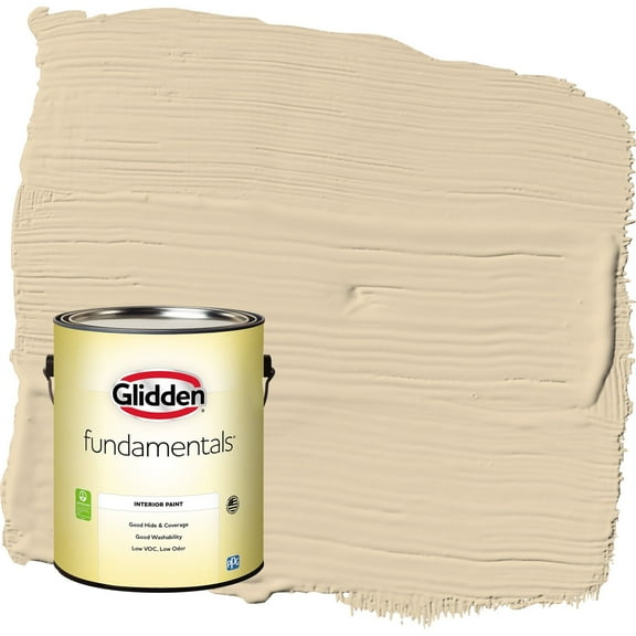 Glidden Fundamentals Almond Cream / Beige Flat Interior Paint, 1 Gallon