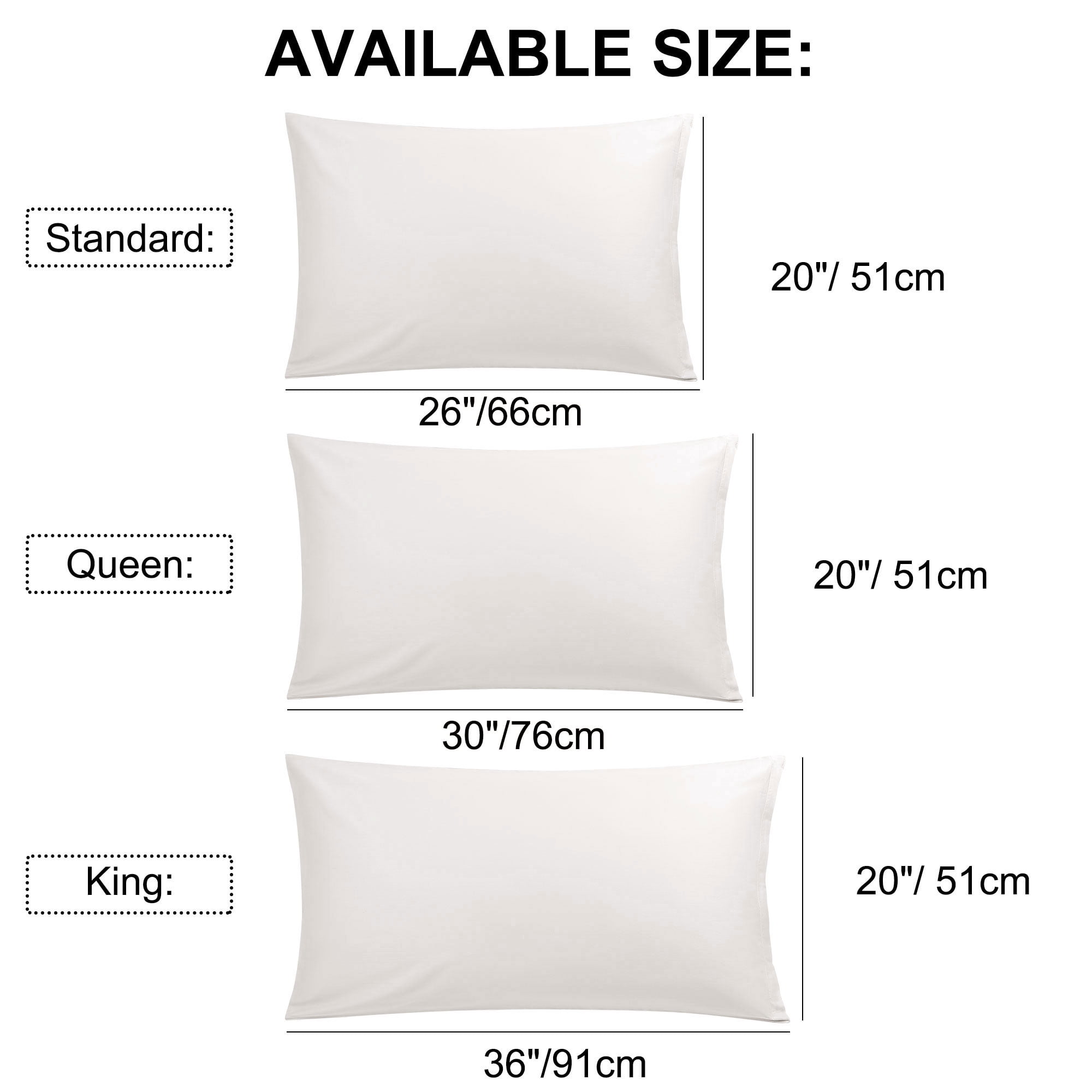 Unique Bargains Breathable Zipper Closure Cotton Pillowcases 2 Pcs Isabelline Standard