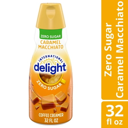 International Delight Sugar-Free, Zero Sugar Caramel Macchiato Coffee Creamer, 32 fl oz