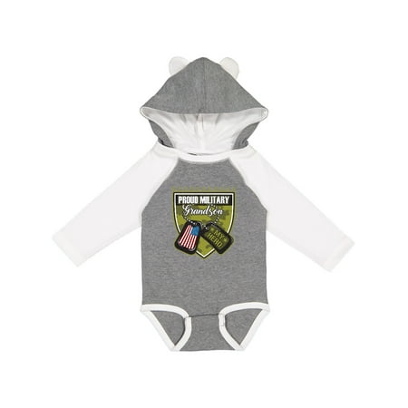 

Inktastic Proud Military Grandson Gift Baby Boy or Baby Girl Long Sleeve Bodysuit