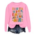 thumbnail image 1 of WEAIXIMIUNG Chandails en Molleton Personnalisés Design pour Femmes Chandail à Capuche Imprimé Lettre Col Rond pour Automne & Hiver, 1 of 3