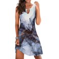thumbnail image 4 of CHUANK Robes pour Femmes Décontractées Été Plage Printemps à Rayures Imprimé Mignon Soleil Sans Manches Vêtements de Vacances Robe Formelle pour Femme Vestido de Mujer, 4 of 7